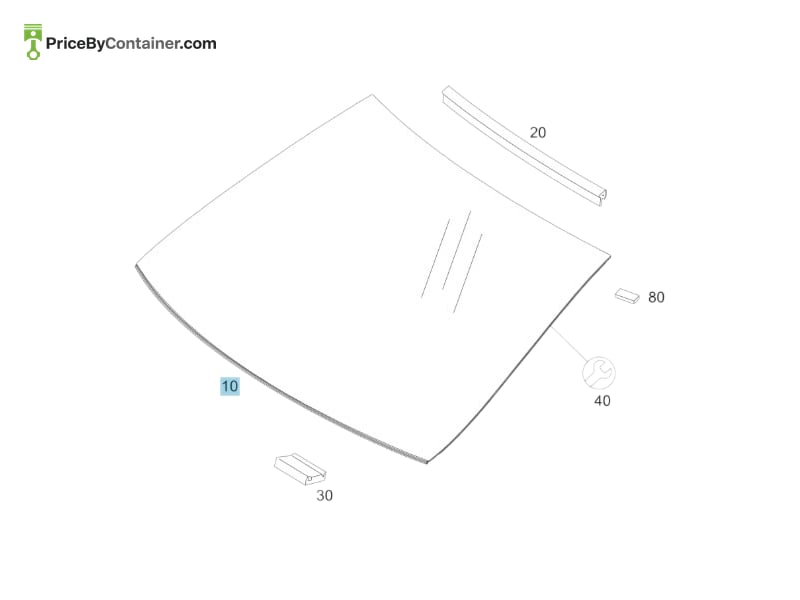 MERCEDES-BENZ 1726700301 — MERCEDES BENZ GENUINE WINDSHIELD A1726700301