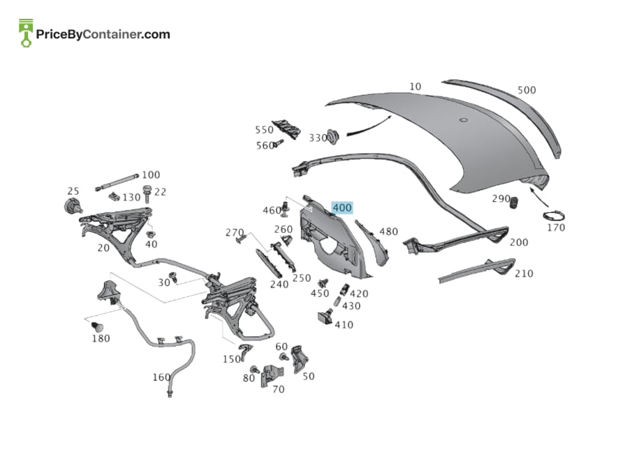 MERCEDES-BENZ 17269037009051 — MERCEDES BENZ GENUINE TRIM PANEL TRUNK LID A17269037009051