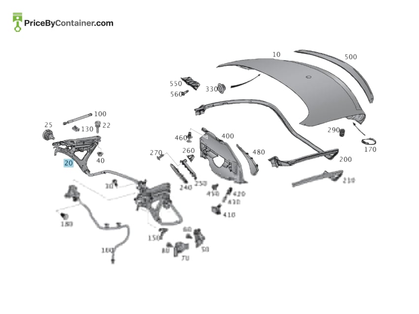 MERCEDES-BENZ 1727500400 — MERCEDES BENZ GENUINE FRAME A1727500400