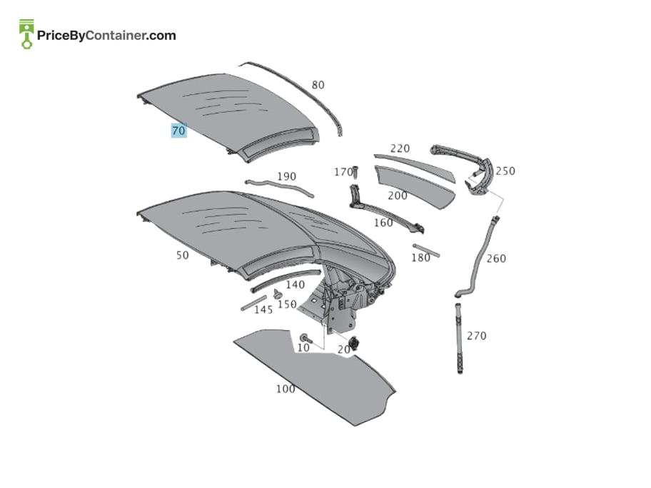 MERCEDES-BENZ 17279014409197 — MERCEDES BENZ GENUINE FOLDING A17279014409197