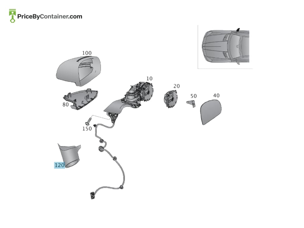 MERCEDES-BENZ 17281102257831 — MERCEDES BENZ GENUINE MIRROR BASE A17281102257831