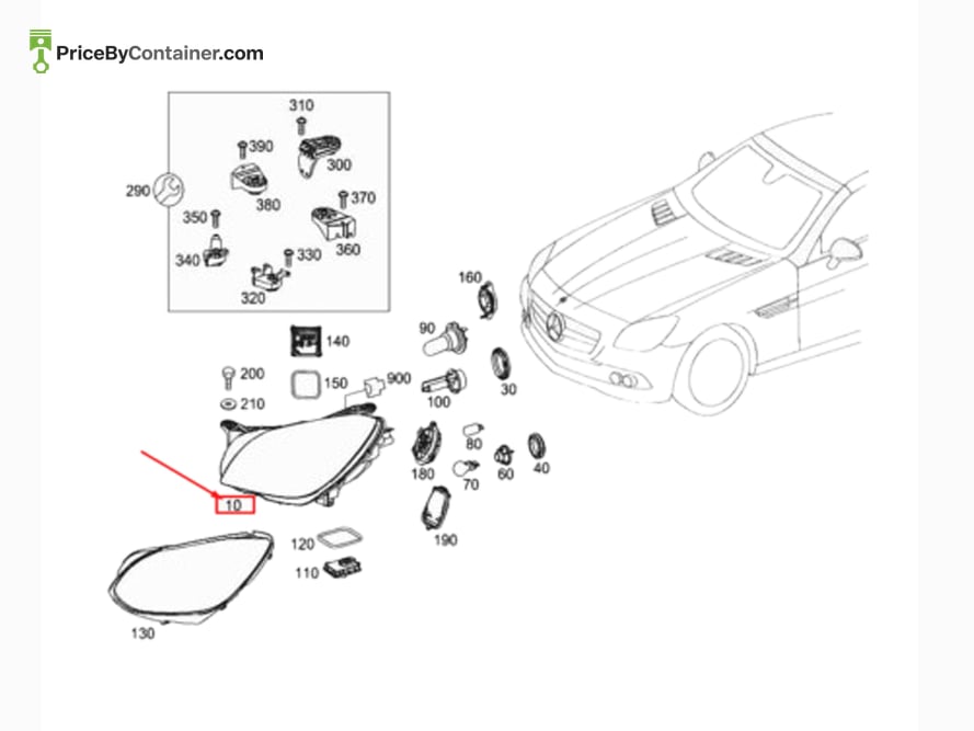 MERCEDES-BENZ 1728200959 — MERCEDES BENZ GENUINE HEAD LIGHT A1728200959