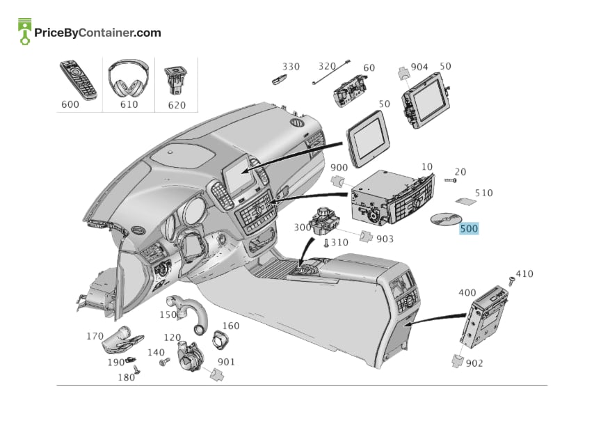 MERCEDES-BENZ 1728274800 — MERCEDES BENZ GENUINE DVD ROM A1728274800