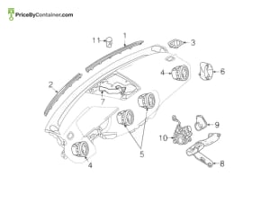 MERCEDES-BENZ 17283001542A17 — Mercedes-Benz Genuine AIR VENT 17283001542A17