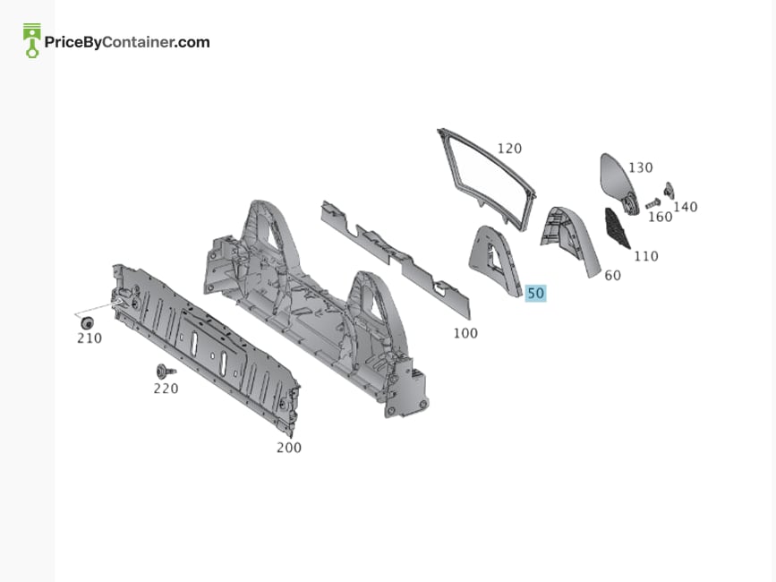 MERCEDES-BENZ 17286004099H44 — MERCEDES BENZ GENUINE TRIM ROLL BAR RHS A17286004099H44
