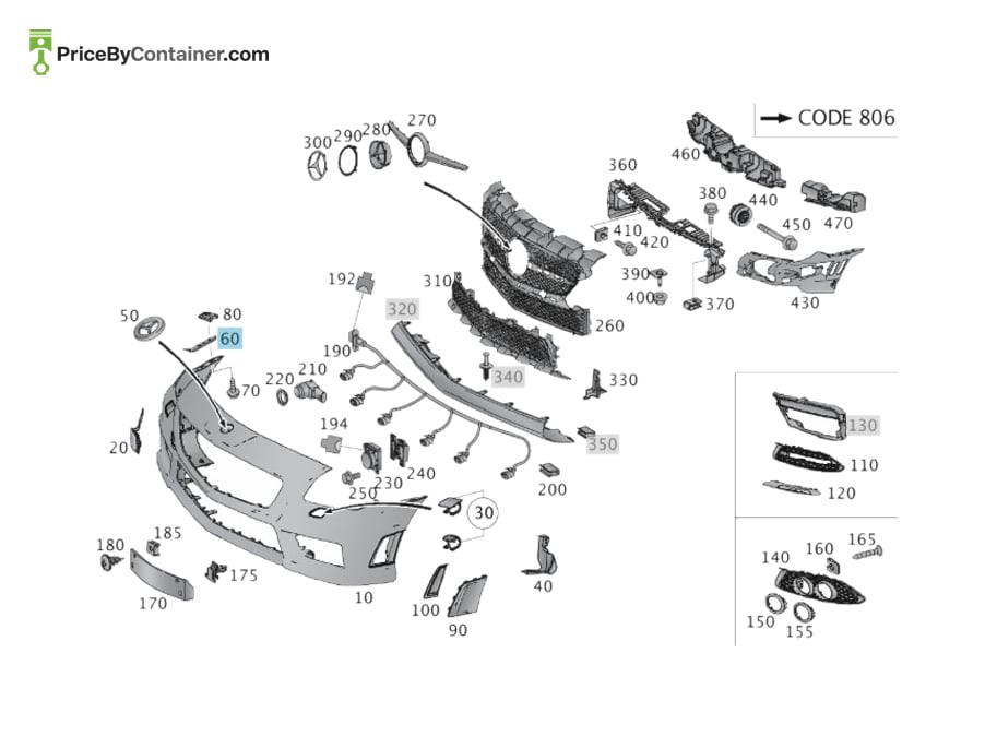 MERCEDES-BENZ 1728810206 — MERCEDES BENZ GENUINE BRACKET RH A1728810206