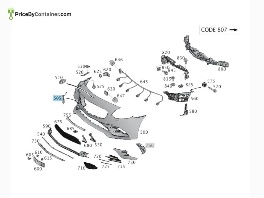 MERCEDES-BENZ 1728853223/9197 — Mercedes-Benz Genuine COVER TOWING EYE 1728853223/9197