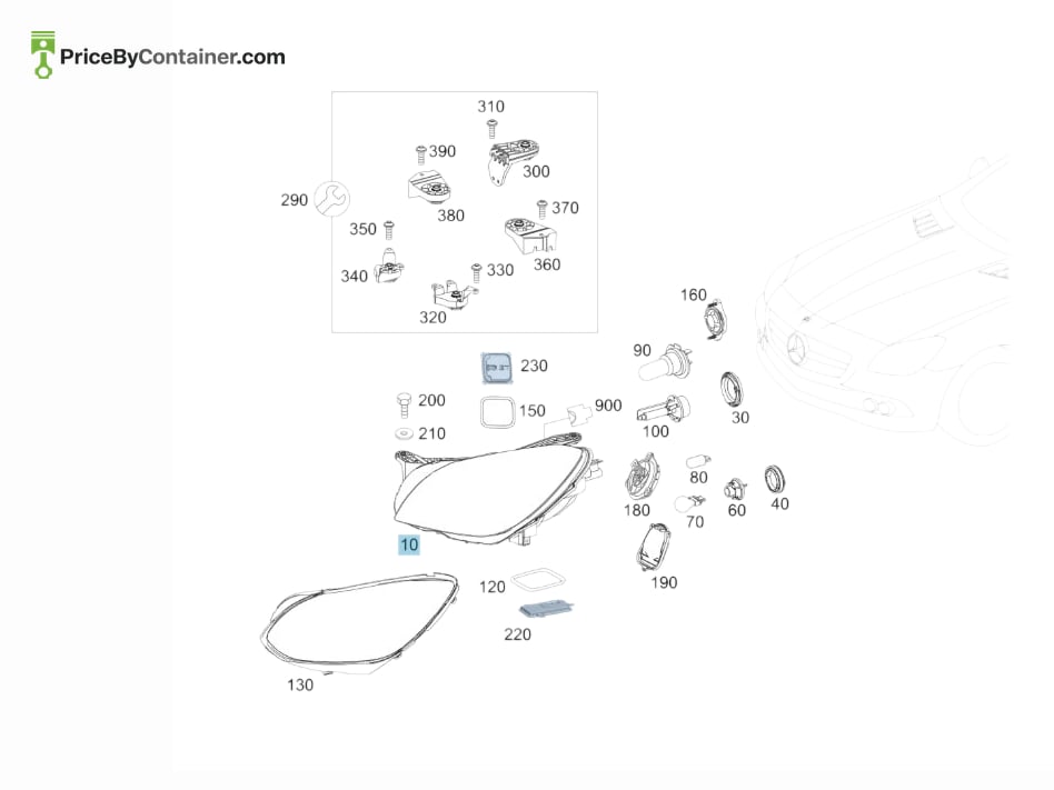 MERCEDES-BENZ 1729068900 — MERCEDES BENZ GENUINE LAMP UNIT A1729068900