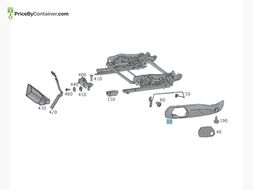 MERCEDES-BENZ 17291903749051 — MERCEDES BENZ GENUINE FACING SEAT ADJUSTMENT A17291903749051