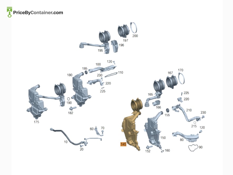 MERCEDES-BENZ 1760102701 — MERCEDES BENZ GENUINE OIL SEPARATOR A1760102701