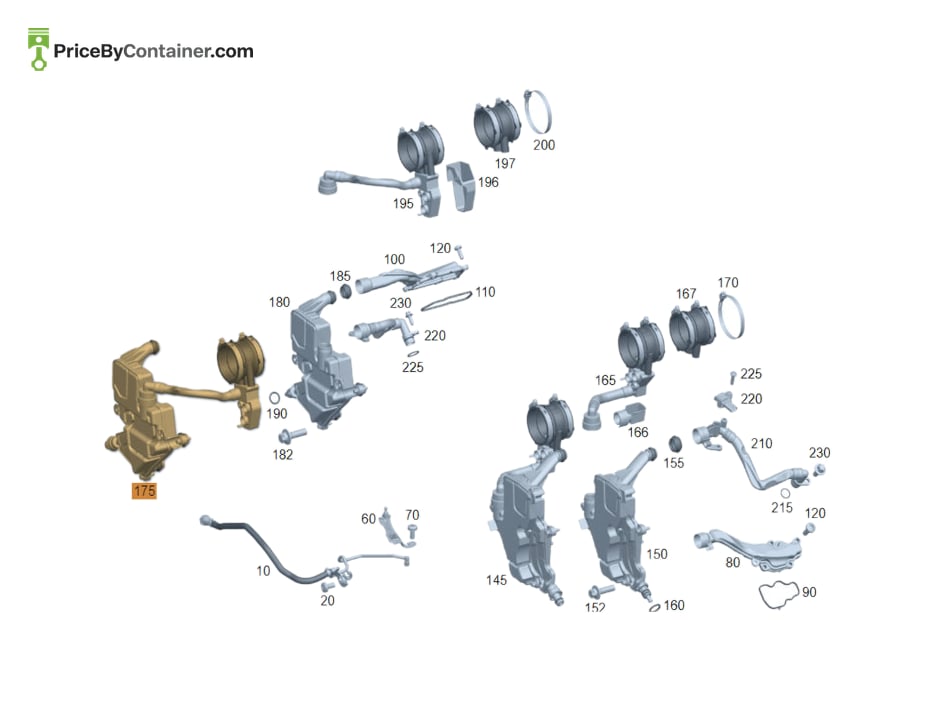 MERCEDES-BENZ 1760102801 — MERCEDES BENZ GENUINE OIL SEPARATOR A1760102801