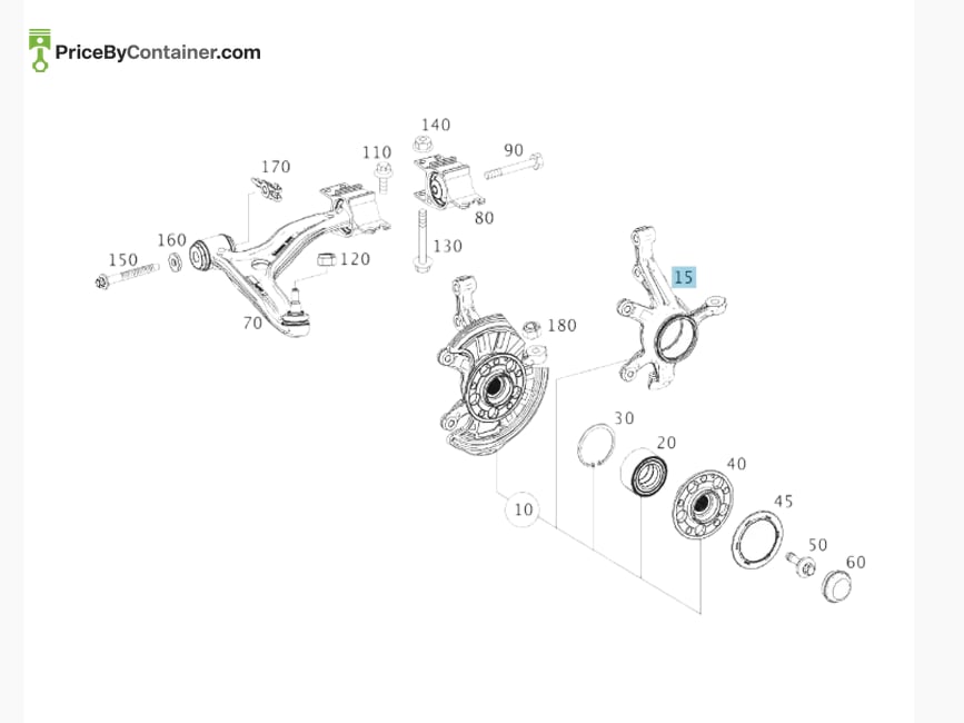 MERCEDES-BENZ 1763300600 — MERCEDES BENZ GENUINE FRONT AXLE A1763300600