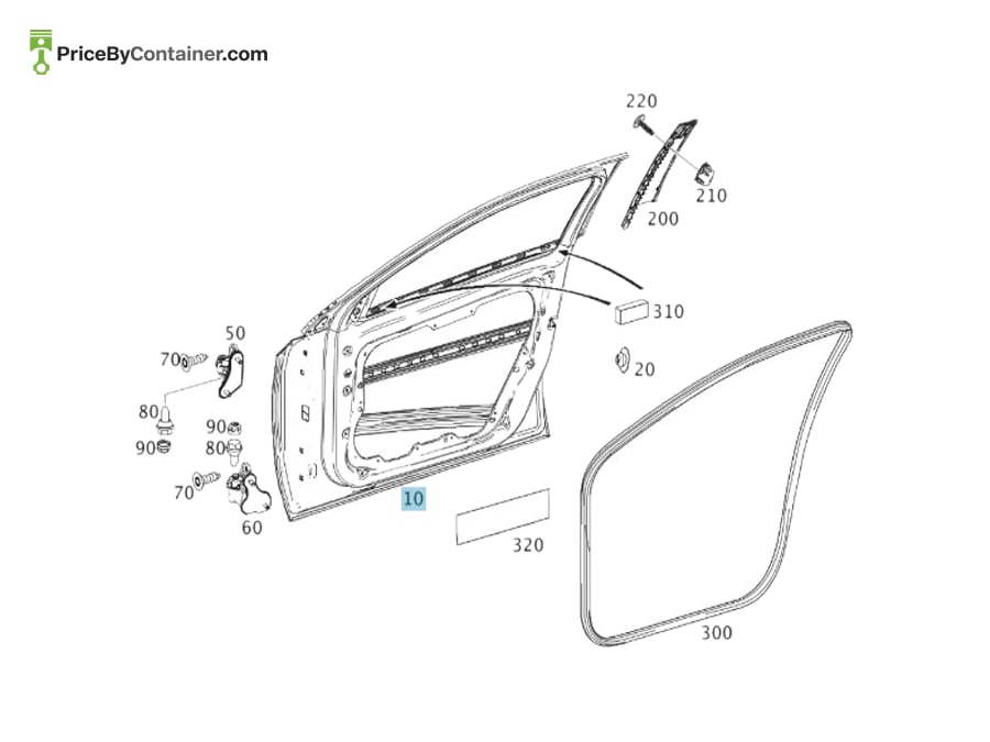 MERCEDES-BENZ 1767200205 — MERCEDES BENZ GENUINE DRIVER DOOR A1767200205
