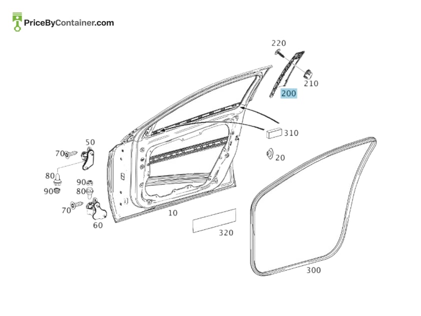MERCEDES-BENZ 1767220100 — MERCEDES BENZ GENUINE TRIM A1767220100