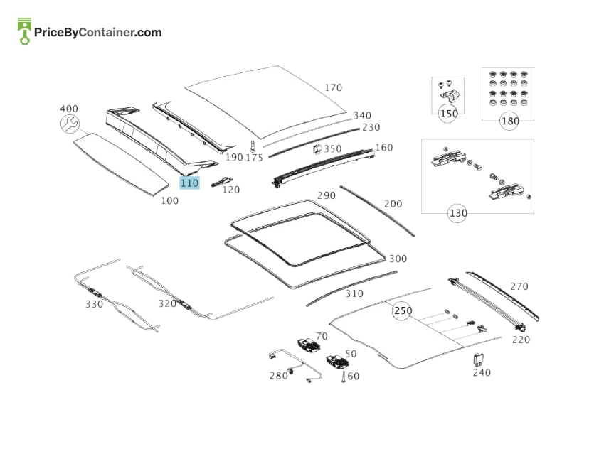 MERCEDES-BENZ 1767800044 — MERCEDES BENZ GENUINE WIND DEFLECTOR A1767800044