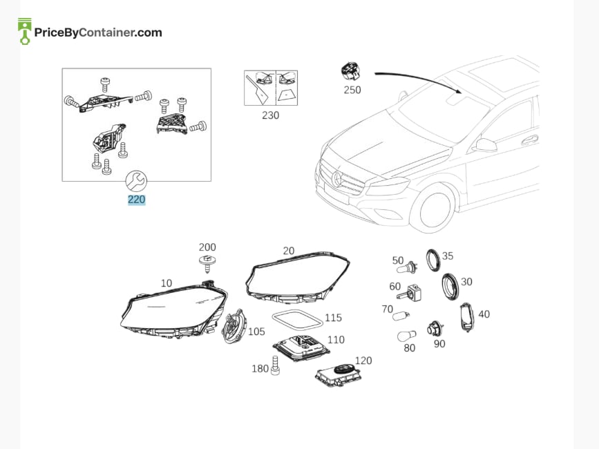 MERCEDES-BENZ 1768200114 — MERCEDES BENZ GENUINE RSBRACKET A1768200114