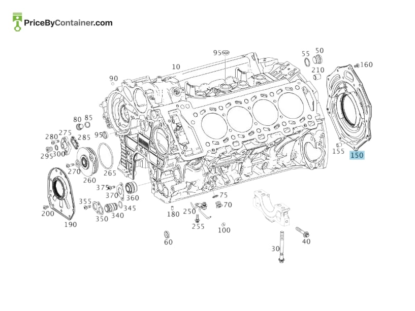 MERCEDES-BENZ 1770100300 — MERCEDES BENZ GENUINE REAR CRANK SEAL 1770103708 WITH BOTL..000001144..(PC..13) A1770100300