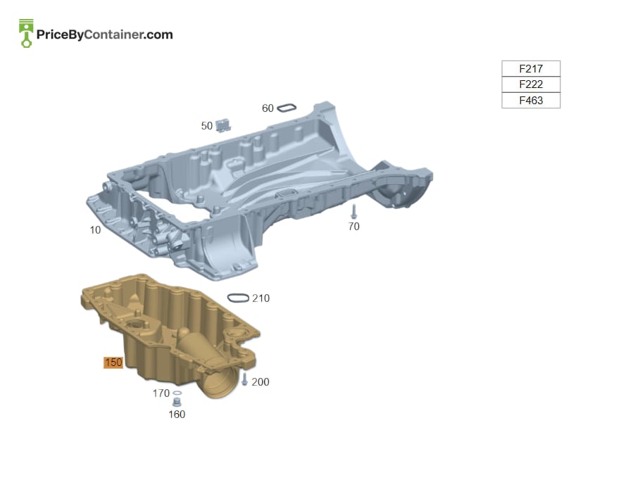 MERCEDES-BENZ 1770103905 — MERCEDES BENZ GENUINE OIL PAN..1770104509 A1770103905