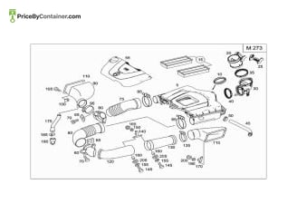 MERCEDES-BENZ 1770163000 — Mercedes-Benz Genuine ENGINE COVER RIGHT 1770163000