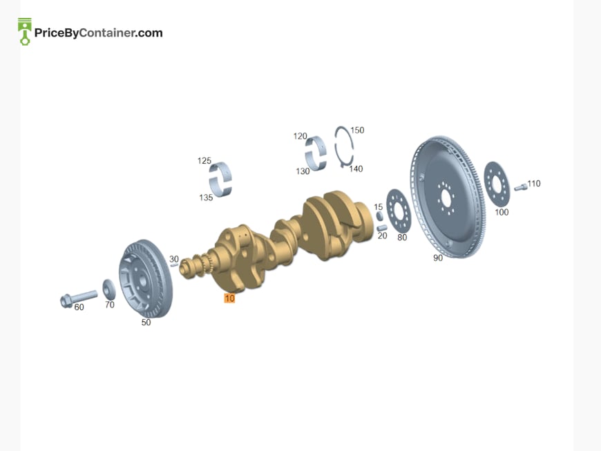 MERCEDES-BENZ 1770302700 — MERCEDES BENZ GENUINE CRANKSHAFT A1770302700
