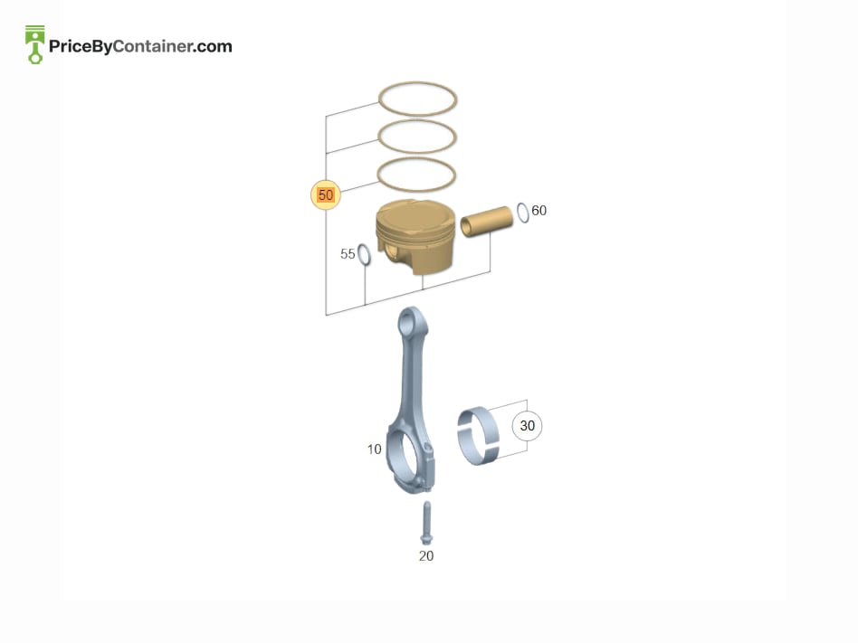 MERCEDES-BENZ 1770306000 — MERCEDES BENZ GENUINE PISTONS A1770306000