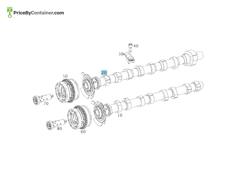 MERCEDES-BENZ 1770500200 — MERCEDES BENZ GENUINE CAMSHAFT A1770500200