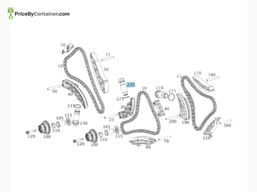 MERCEDES-BENZ 1770502400 — MERCEDES BENZ GENUINE CHAIN TENSIONER A1770502400