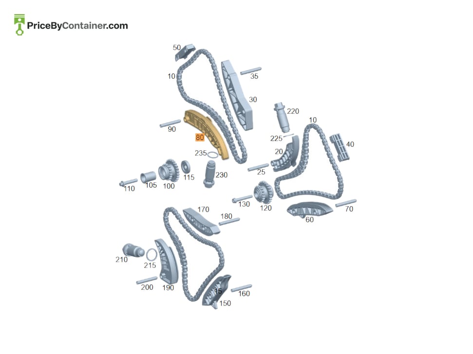 MERCEDES-BENZ 1770509100 — MERCEDES BENZ GENUINE CHAIN TENSIONER RAIL A1770509100