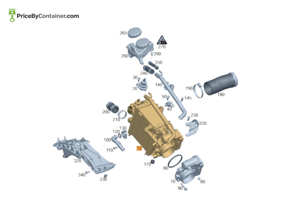 MERCEDES-BENZ 1770901114 — MERCEDES BENZ GENUINE INTERCOOLER A1770901114