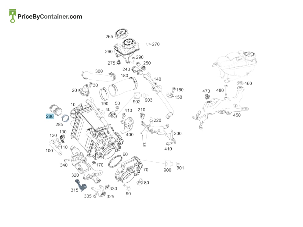 MERCEDES-BENZ 1770902582 — MERCEDES BENZ GENUINE MOLDED HOSE A1770902582
