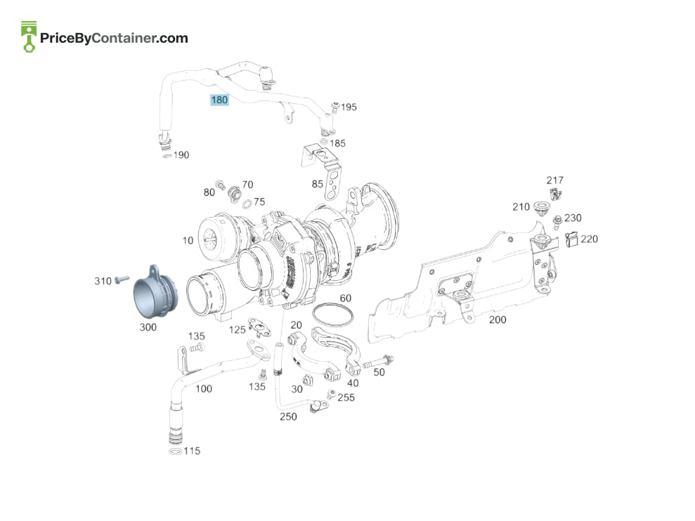 MERCEDES-BENZ 1770902601 — MERCEDES BENZ GENUINE OIL FEED LINE A1770902601