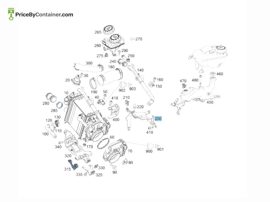 MERCEDES-BENZ 1770904500 — MERCEDES BENZ GENUINE HOLDER, CHARGE AIR COOLER A1770904500