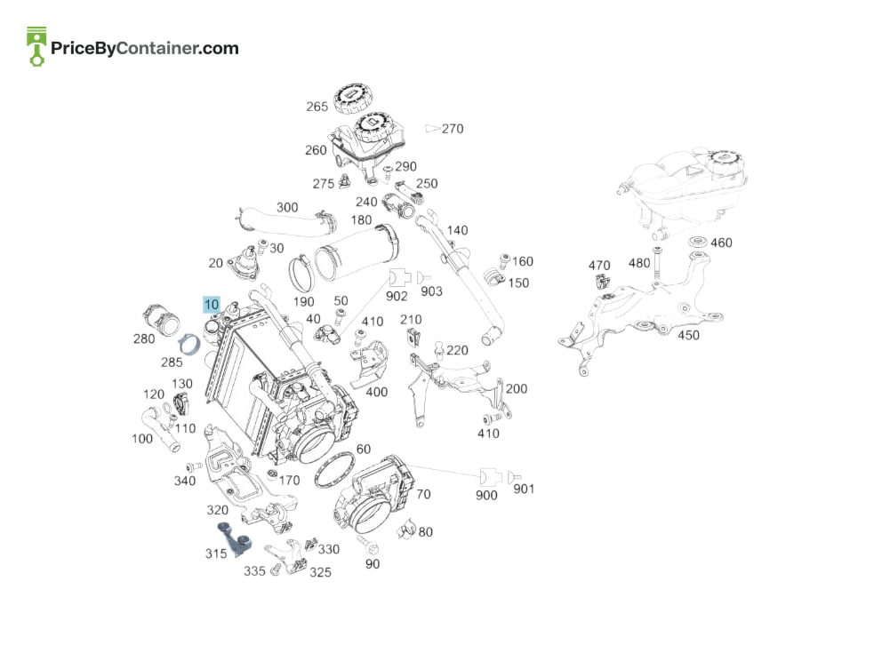 MERCEDES-BENZ 1770908500 — MERCEDES BENZ GENUINE CHARGE AIR COOLER A1770908500