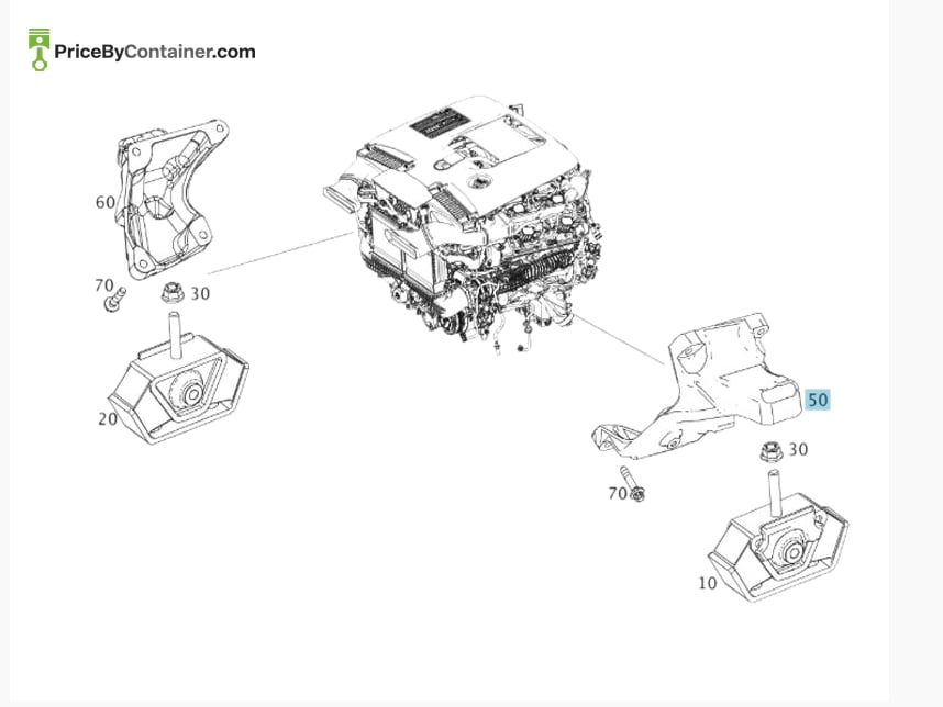 MERCEDES-BENZ 1772238500 — MERCEDES BENZ GENUINE ENGINE CARRIER A1772238500