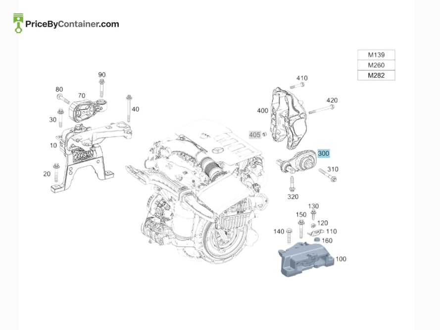 MERCEDES-BENZ 1772408000 — MERCEDES BENZ GENUINE ENGINE MOUNTING A1772408000