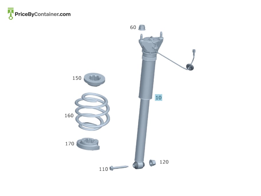 MERCEDES-BENZ 1773206303 — MERCEDES BENZ GENUINE SHOCK ABSORBER A1773206303