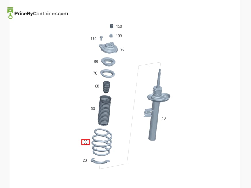 MERCEDES-BENZ 1773212500 — MERCEDES BENZ GENUINE HELICAL SPRING A1773212500