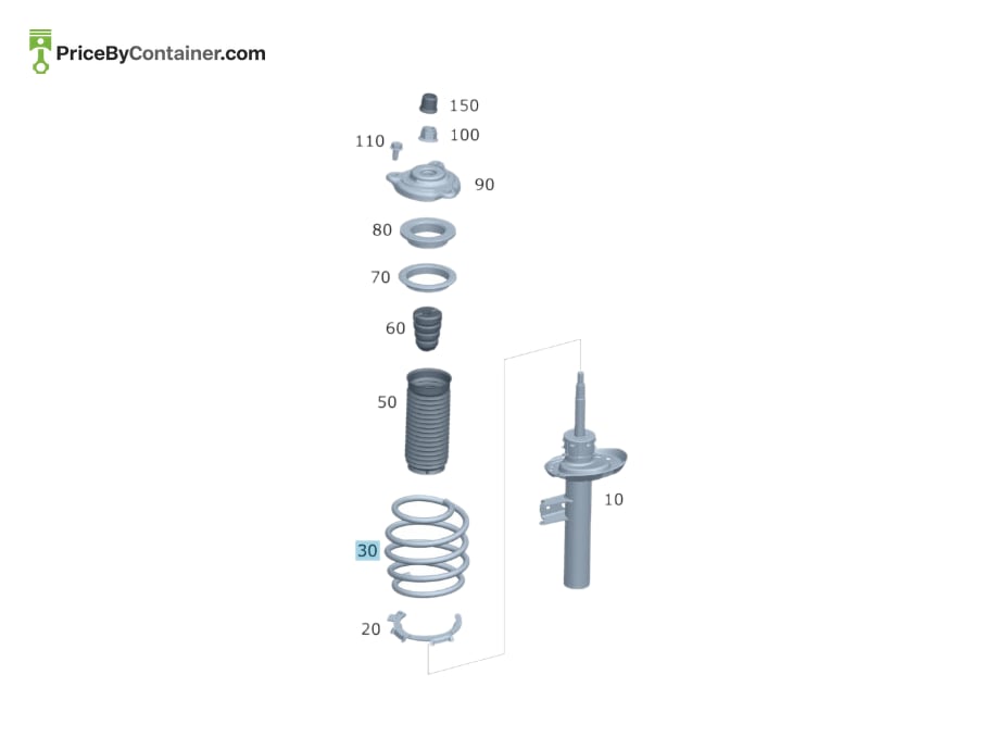 MERCEDES-BENZ 1773213500 — MERCEDES BENZ GENUINE HELICAL SPRING A1773213500