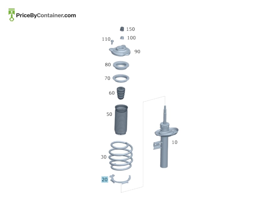 MERCEDES-BENZ 1773220100 — MERCEDES BENZ GENUINE HELICAL SPRING SHIM A1773220100