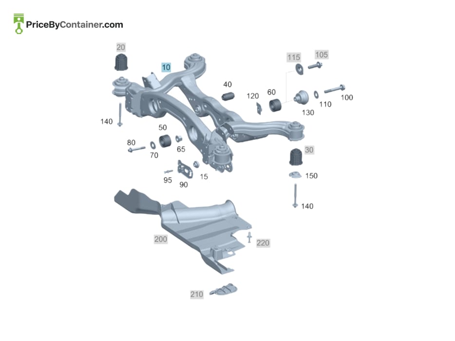 MERCEDES-BENZ 1773502900 — MERCEDES BENZ GENUINE REAR AXLE CARRIER A1773502900
