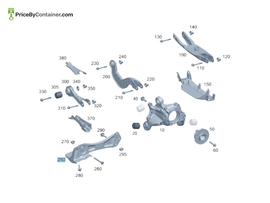 MERCEDES-BENZ 177350630165 — MERCEDES BENZ GENUINE TRAILING ARM A177350630165