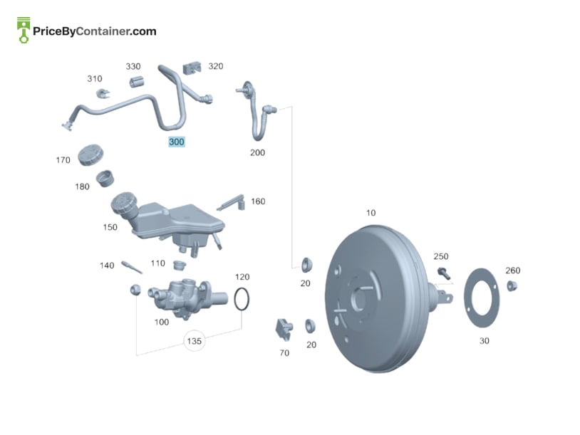 MERCEDES-BENZ 1774300300 — MERCEDES BENZ GENUINE VACUUM LINE A1774300300