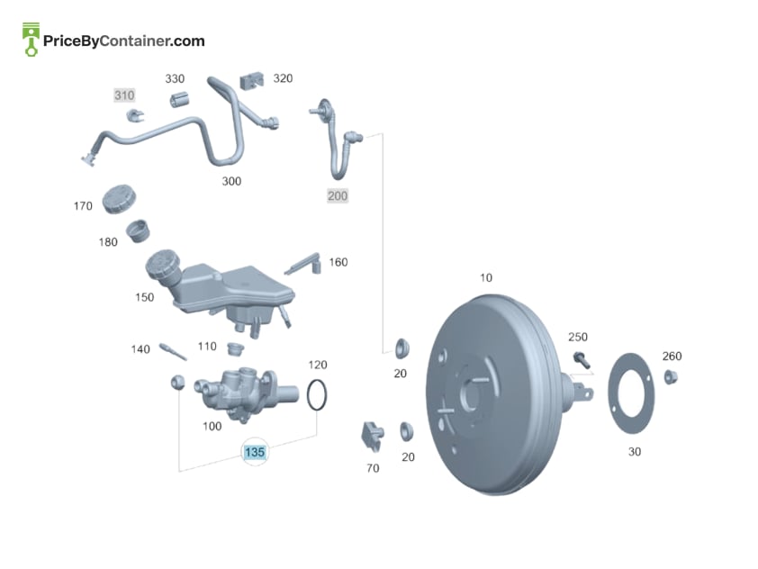 MERCEDES-BENZ 1774306700 — MERCEDES BENZ GENUINE REPAIR KIT BRAKE BOOSTER A1774306700