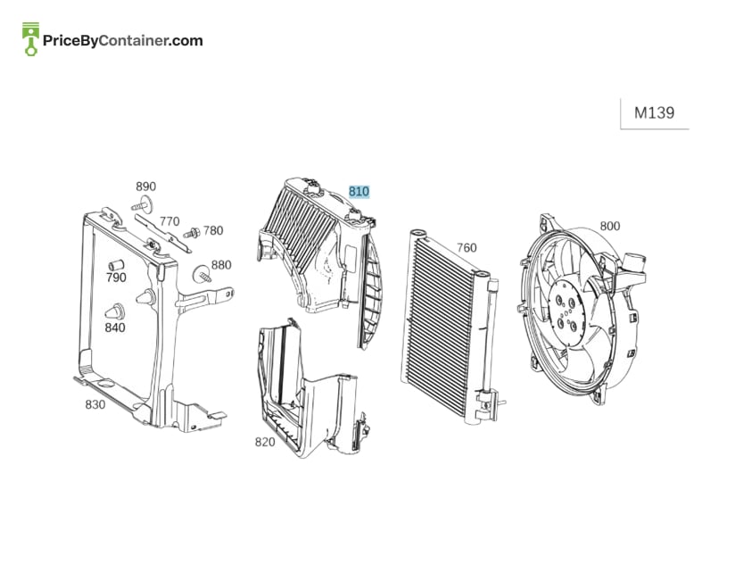 MERCEDES-BENZ 1775043200 — MERCEDES BENZ GENUINE SUPPORTING FRAME A1775043200