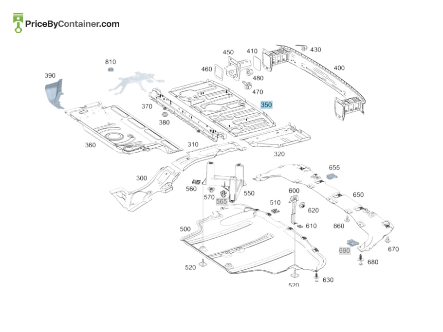 MERCEDES-BENZ 1776105802 — MERCEDES BENZ GENUINE LOAD COMPARTMENT WELL RR A1776105802