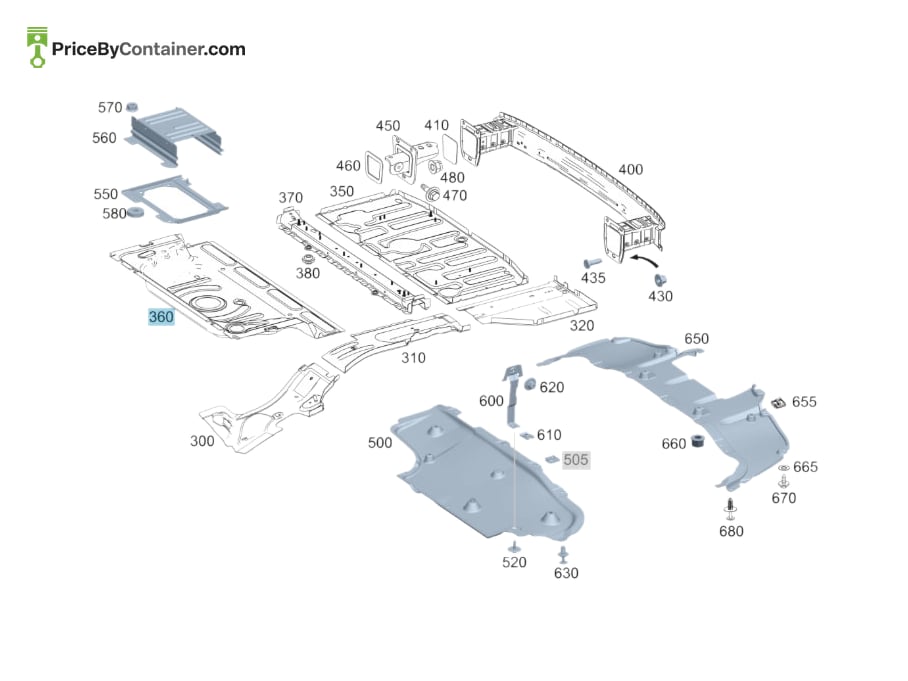 MERCEDES-BENZ 1776183500 — MERCEDES BENZ GENUINE LOAD COMPARTMENT WELL FR A1776183500