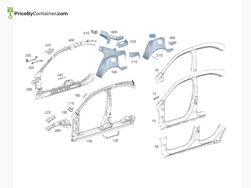 MERCEDES-BENZ 1776301702 — MERCEDES BENZ GENUINE WHEEL HOUSING A1776301702