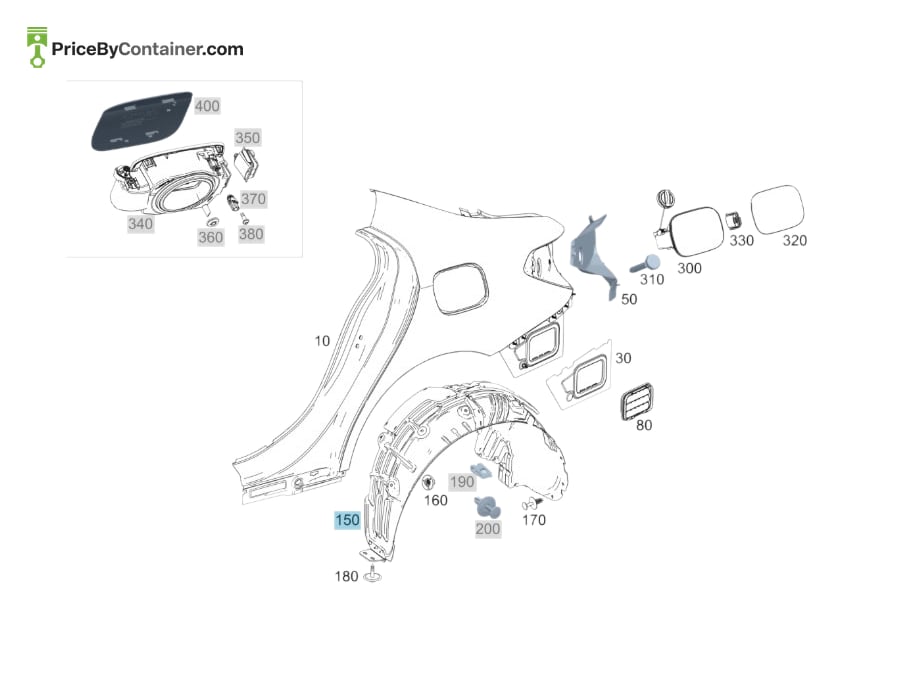 MERCEDES-BENZ 1776902000 — MERCEDES BENZ GENUINE WHEEL ARCH COVER A1776902000