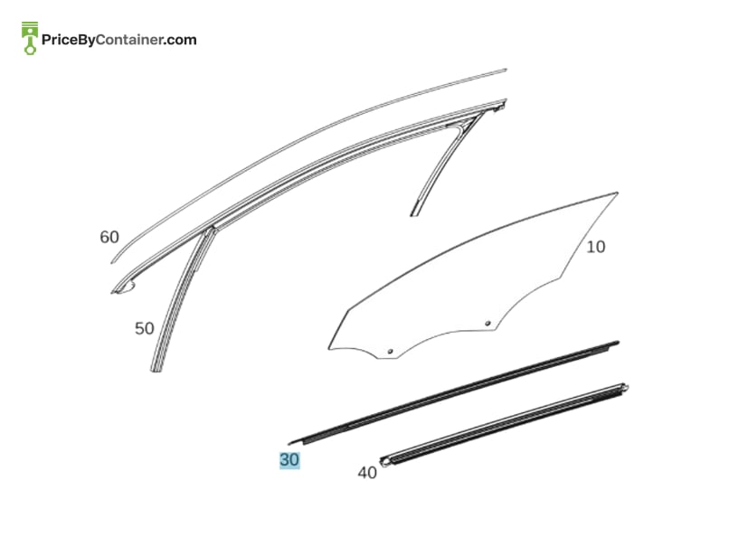 MERCEDES-BENZ 1777250100 — MERCEDES BENZ GENUINE SEALING RAIL A1777250100