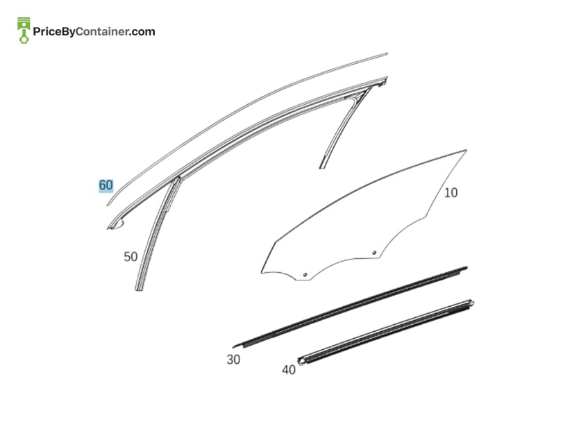 MERCEDES-BENZ 1777259000 — MERCEDES BENZ GENUINE TRIM BAR A1777259000